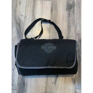 Harley Davidson Black Roll Up Fold Up Travel Picnic Time Blanket Carrier